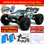 Remote Control Car off Road 4X4 RC Car High Speed Buggy Truck Super Brushless 50 or 80KM/H Fast Drift Racing Toy Gift