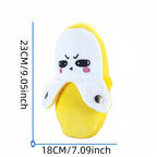 Banana Baby Beat Sensing Creative Fruit Novelty Parent-Child Musical Interactive Piano Toy Plush Doll Christmas Gift