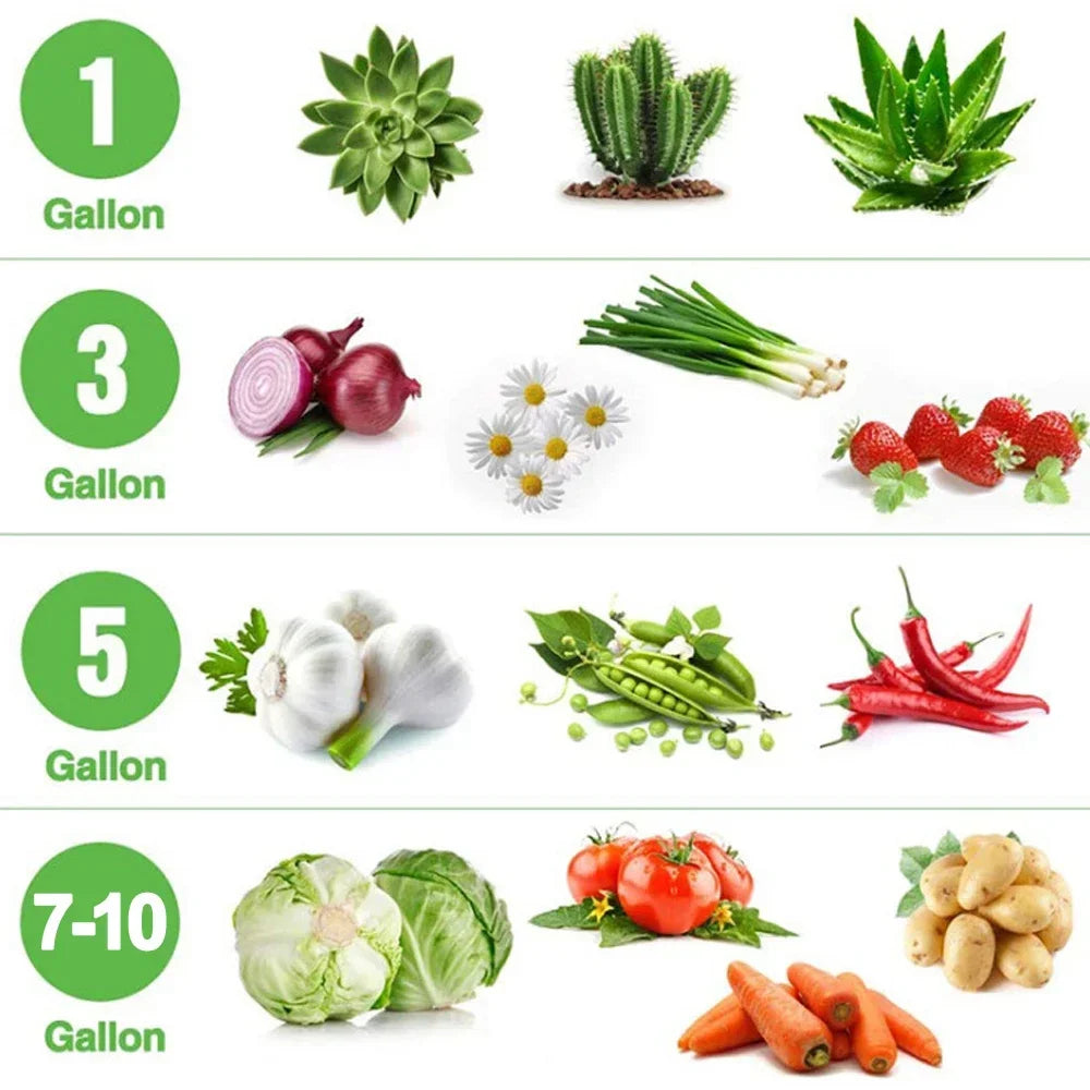 Fabric Plant Pots Grow Bags 3/5/7/10 Gallon Gardening Vegetable Tomato Strawberry Growing Planter Garden Potato Planting Pots