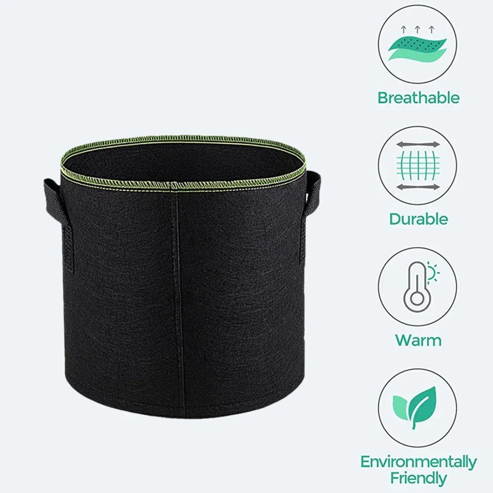 Fabric Plant Pots Grow Bags 3/5/7/10 Gallon Gardening Vegetable Tomato Strawberry Growing Planter Garden Potato Planting Pots