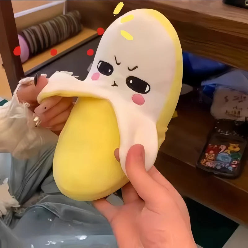 Banana Baby Beat Sensing Creative Fruit Novelty Parent-Child Musical Interactive Piano Toy Plush Doll Christmas Gift